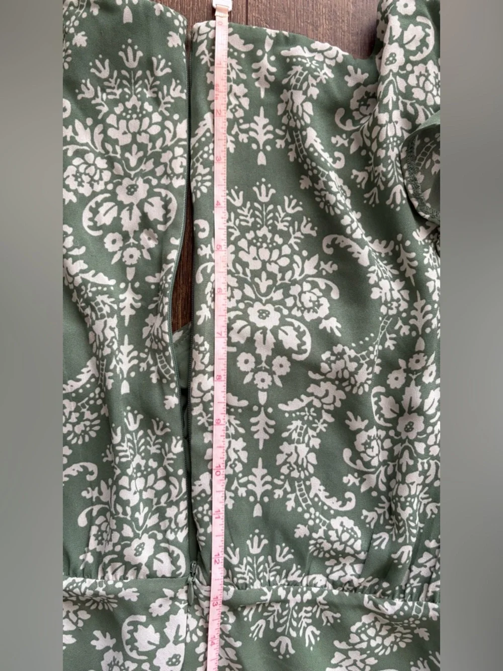 Abercrombie & Fitch Ruffle Sleeve Maxi Dress, Green, L - Picture 15 of 16